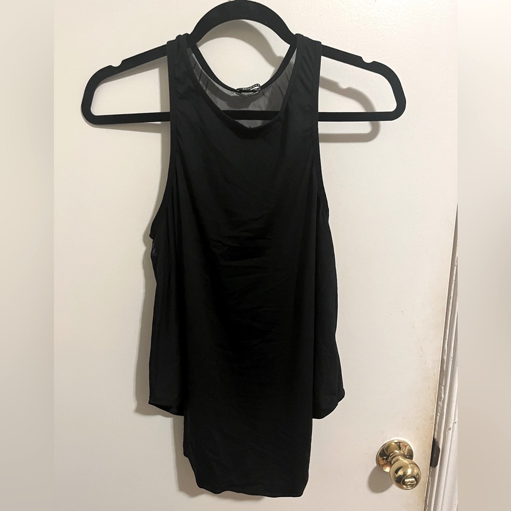 MICHI Black Workout Tank (Tie Up in the Back)
